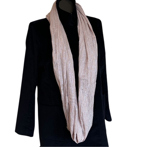 WHBM Shimmery Blush Pink Infinity Scarf - Picture 12 of 15